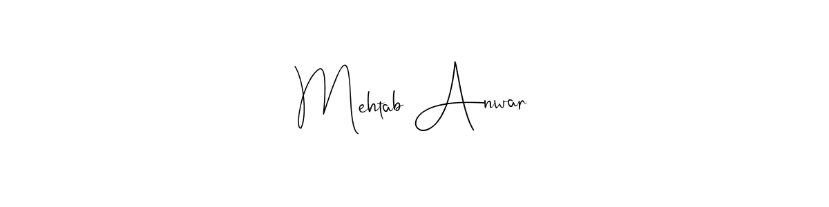 The best way (Andilay-7BmLP) to make a short signature is to pick only two or three words in your name. The name Mehtab Anwar include a total of six letters. For converting this name. Mehtab Anwar signature style 4 images and pictures png