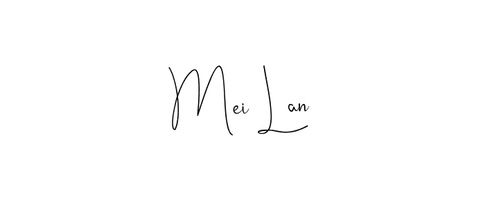 if you are searching for the best signature style for your name Mei Lan. so please give up your signature search. here we have designed multiple signature styles  using Andilay-7BmLP. Mei Lan signature style 4 images and pictures png