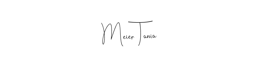 This is the best signature style for the Meier Tania name. Also you like these signature font (Andilay-7BmLP). Mix name signature. Meier Tania signature style 4 images and pictures png