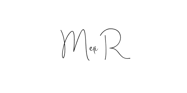 Similarly Andilay-7BmLP is the best handwritten signature design. Signature creator online .You can use it as an online autograph creator for name Meli R. Meli R signature style 4 images and pictures png