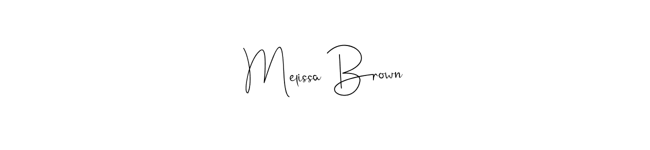 Design your own signature with our free online signature maker. With this signature software, you can create a handwritten (Andilay-7BmLP) signature for name Melissa Brown. Melissa Brown signature style 4 images and pictures png