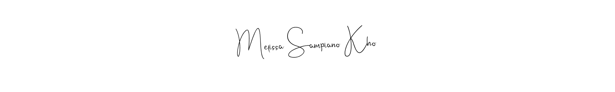 Create a beautiful signature design for name Melissa Sampiano Kho. With this signature (Andilay-7BmLP) fonts, you can make a handwritten signature for free. Melissa Sampiano Kho signature style 4 images and pictures png