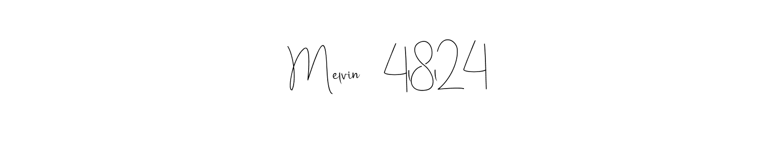 Make a beautiful signature design for name Melvin    4l8l24. With this signature (Andilay-7BmLP) style, you can create a handwritten signature for free. Melvin    4l8l24 signature style 4 images and pictures png