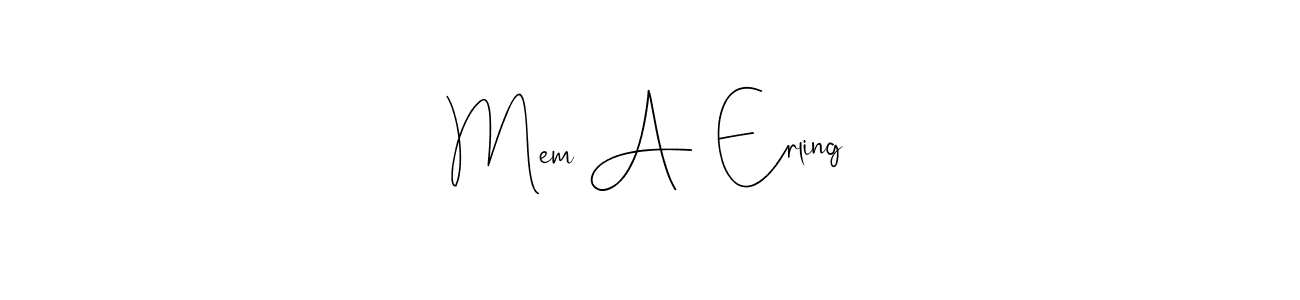 Similarly Andilay-7BmLP is the best handwritten signature design. Signature creator online .You can use it as an online autograph creator for name Mem A  Erling. Mem A  Erling signature style 4 images and pictures png