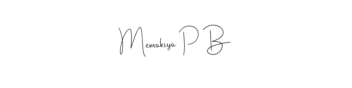 Best and Professional Signature Style for Memakiya P B. Andilay-7BmLP Best Signature Style Collection. Memakiya P B signature style 4 images and pictures png