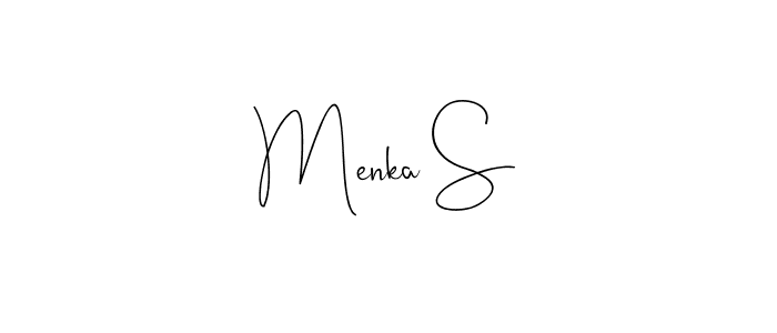 Also we have Menka S name is the best signature style. Create professional handwritten signature collection using Andilay-7BmLP autograph style. Menka S signature style 4 images and pictures png