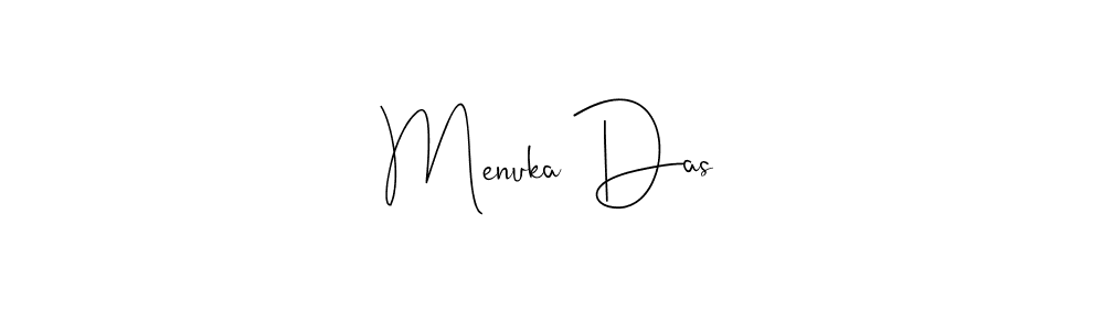 Make a beautiful signature design for name Menuka Das. Use this online signature maker to create a handwritten signature for free. Menuka Das signature style 4 images and pictures png