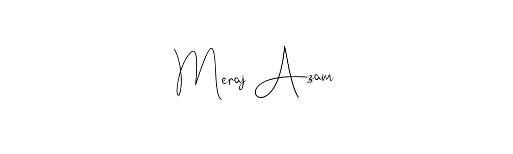 Make a beautiful signature design for name Meraj Azam. Use this online signature maker to create a handwritten signature for free. Meraj Azam signature style 4 images and pictures png