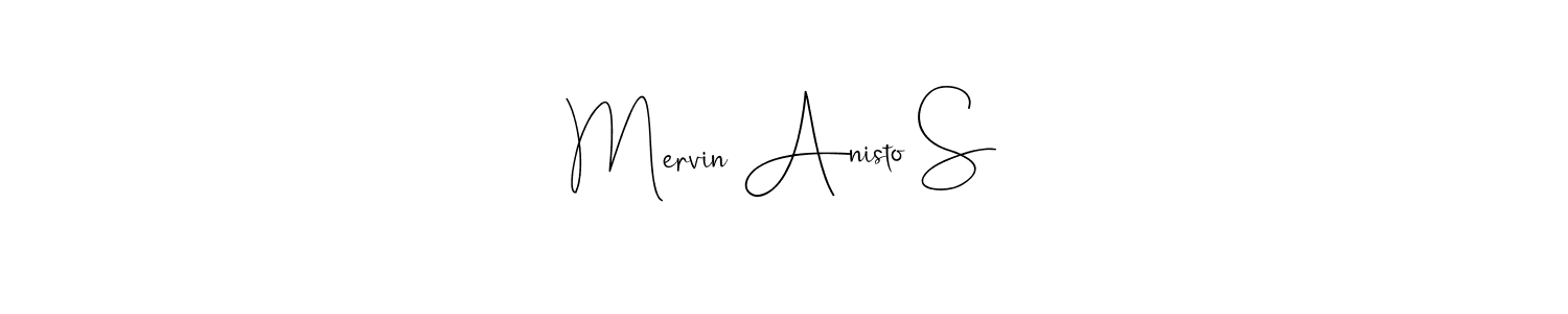 Also we have Mervin Anisto S name is the best signature style. Create professional handwritten signature collection using Andilay-7BmLP autograph style. Mervin Anisto S signature style 4 images and pictures png