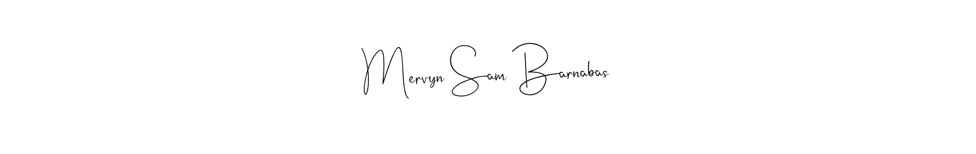 Make a beautiful signature design for name Mervyn Sam Barnabas. Use this online signature maker to create a handwritten signature for free. Mervyn Sam Barnabas signature style 4 images and pictures png