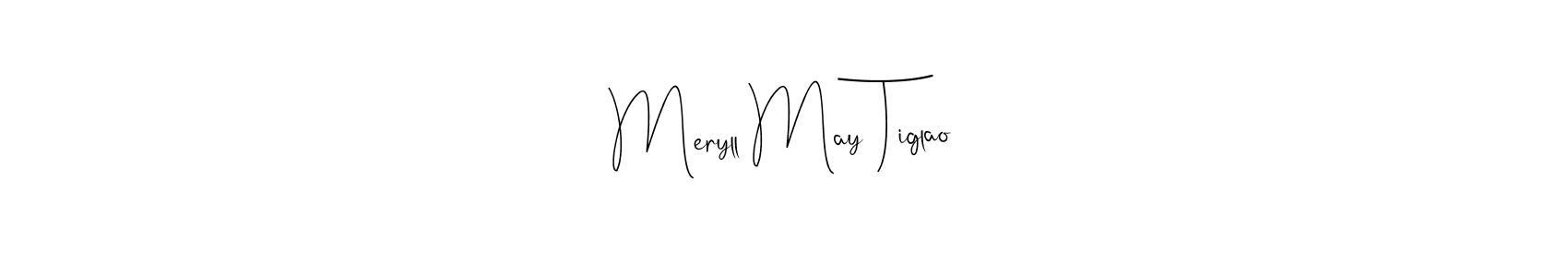 How to make Meryll May Tiglao signature? Andilay-7BmLP is a professional autograph style. Create handwritten signature for Meryll May Tiglao name. Meryll May Tiglao signature style 4 images and pictures png