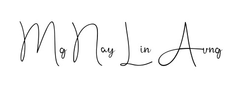 Try this chic Mg Nay Lin Aung handwritten sign style. Using Andilay-7BmLP font elements, it gives your name a sleek, memorable identity. Mg Nay Lin Aung signature style 4 images and pictures png