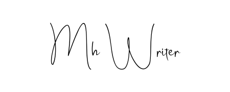 Also we have Mh Writer name is the best signature style. Create professional handwritten signature collection using Andilay-7BmLP autograph style. Mh Writer signature style 4 images and pictures png