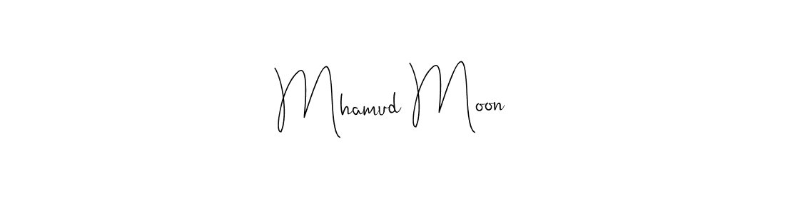 Use a signature maker to create a handwritten signature online. With this signature software, you can design (Andilay-7BmLP) your own signature for name Mhamud Moon. Mhamud Moon signature style 4 images and pictures png