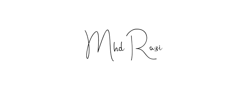 How to make Mhd Razi signature? Andilay-7BmLP is a professional autograph style. Create handwritten signature for Mhd Razi name. Mhd Razi signature style 4 images and pictures png