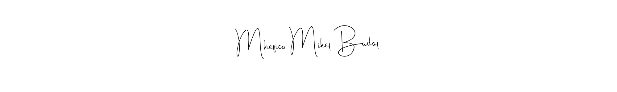 You can use this online signature creator to create a handwritten signature for the name Mhellico Mikel Badal. This is the best online autograph maker. Mhellico Mikel Badal signature style 4 images and pictures png