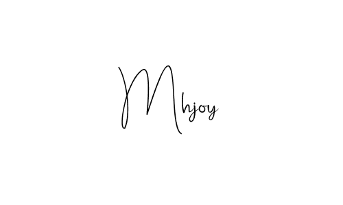 Make a beautiful signature design for name Mhjoy. With this signature (Andilay-7BmLP) style, you can create a handwritten signature for free. Mhjoy signature style 4 images and pictures png