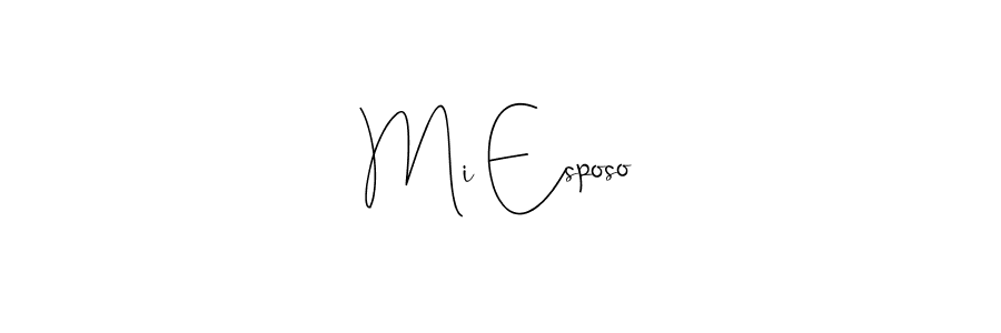 The best way (Andilay-7BmLP) to make a short signature is to pick only two or three words in your name. The name Mi Esposo include a total of six letters. For converting this name. Mi Esposo signature style 4 images and pictures png