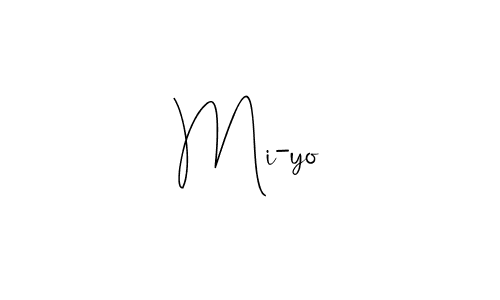 Use a signature maker to create a handwritten signature online. With this signature software, you can design (Andilay-7BmLP) your own signature for name Mi-yo. Mi-yo signature style 4 images and pictures png