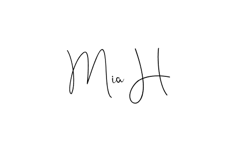 Make a beautiful signature design for name Mia H. Use this online signature maker to create a handwritten signature for free. Mia H signature style 4 images and pictures png