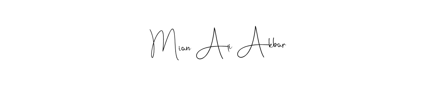 This is the best signature style for the Mian Ali Akbar name. Also you like these signature font (Andilay-7BmLP). Mix name signature. Mian Ali Akbar signature style 4 images and pictures png