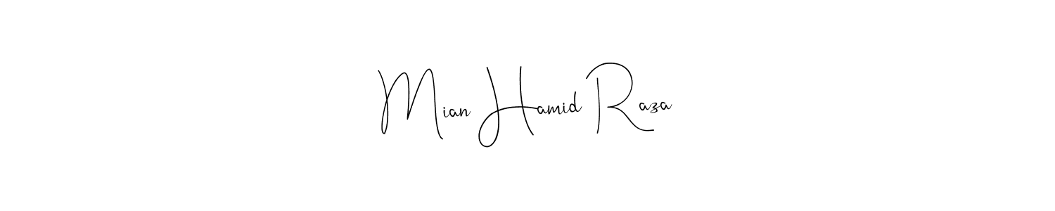 if you are searching for the best signature style for your name Mian Hamid Raza. so please give up your signature search. here we have designed multiple signature styles  using Andilay-7BmLP. Mian Hamid Raza signature style 4 images and pictures png