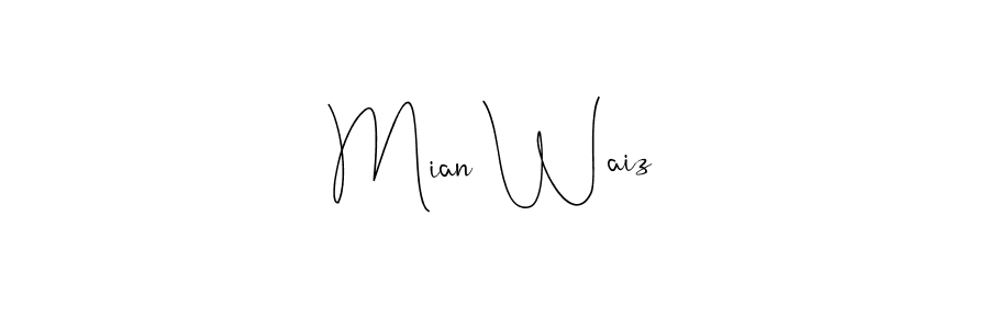How to Draw Mian Waiz signature style? Andilay-7BmLP is a latest design signature styles for name Mian Waiz. Mian Waiz signature style 4 images and pictures png