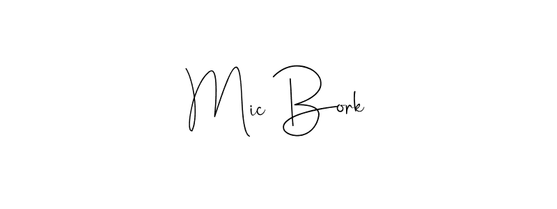 Make a beautiful signature design for name Mic Bork. Use this online signature maker to create a handwritten signature for free. Mic Bork signature style 4 images and pictures png