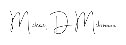 Personalize your online presence with Michael D Mckinnon signature rendered in elegant Andilay-7BmLP font. Great for website footers and blogs. Michael D Mckinnon signature style 4 images and pictures png