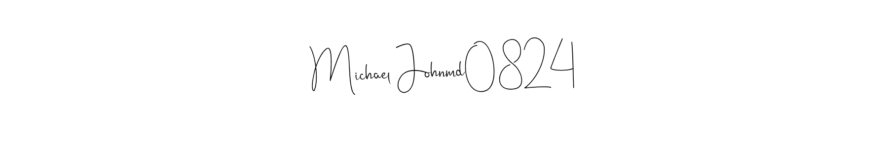 Design your own signature with our free online signature maker. With this signature software, you can create a handwritten (Andilay-7BmLP) signature for name Michael Johnmd0824. Michael Johnmd0824 signature style 4 images and pictures png