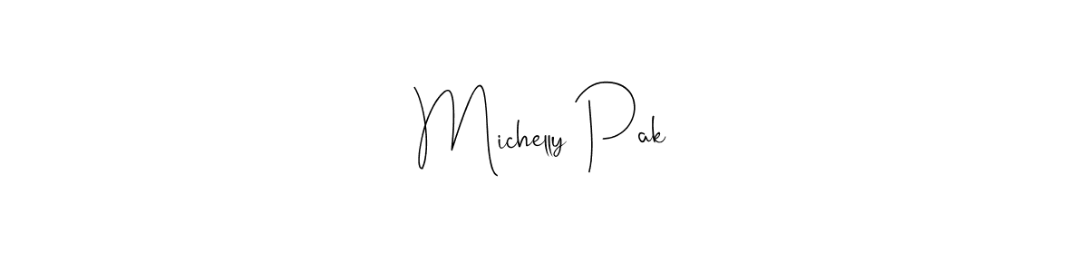 Make a beautiful signature design for name Michelly Pak. With this signature (Andilay-7BmLP) style, you can create a handwritten signature for free. Michelly Pak signature style 4 images and pictures png