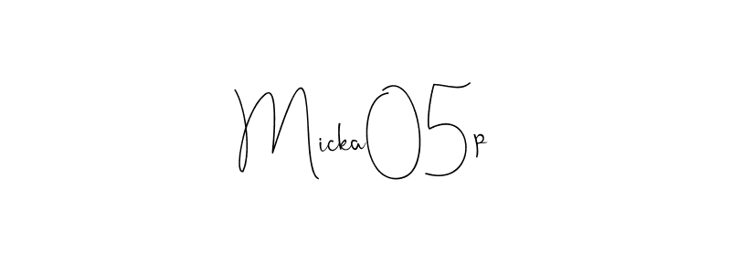 Make a beautiful signature design for name Micka05p. With this signature (Andilay-7BmLP) style, you can create a handwritten signature for free. Micka05p signature style 4 images and pictures png