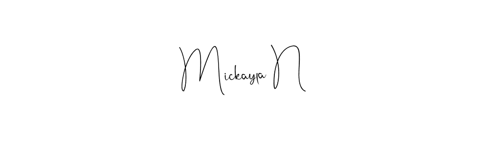Make a beautiful signature design for name Mickayla N. Use this online signature maker to create a handwritten signature for free. Mickayla N signature style 4 images and pictures png