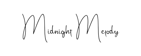 Style your name Midnight Melody with confidence using Andilay-7BmLP signature design. Simple, elegant, and ready for immediate document use. Midnight Melody signature style 4 images and pictures png