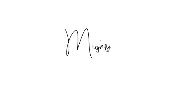 Make a beautiful signature design for name Mighty. With this signature (Andilay-7BmLP) style, you can create a handwritten signature for free. Mighty signature style 4 images and pictures png