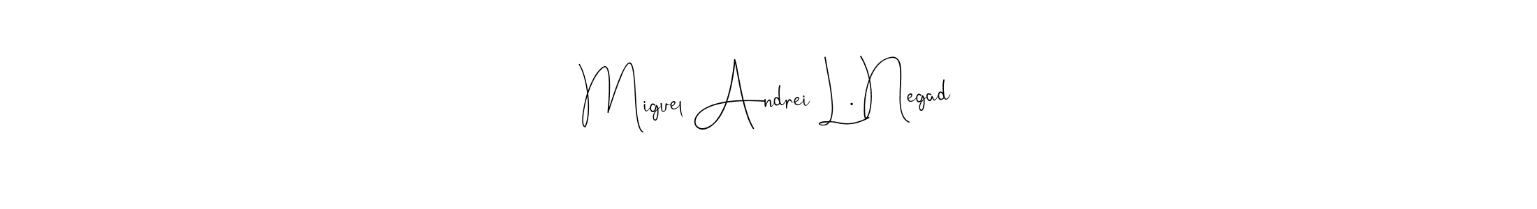 Miguel Andrei L. Negad stylish signature style. Best Handwritten Sign (Andilay-7BmLP) for my name. Handwritten Signature Collection Ideas for my name Miguel Andrei L. Negad. Miguel Andrei L. Negad signature style 4 images and pictures png