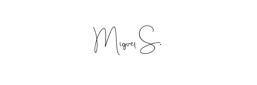 Similarly Andilay-7BmLP is the best handwritten signature design. Signature creator online .You can use it as an online autograph creator for name Miguel S.. Miguel S. signature style 4 images and pictures png