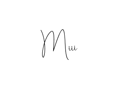 Use a signature maker to create a handwritten signature online. With this signature software, you can design (Andilay-7BmLP) your own signature for name Miii. Miii signature style 4 images and pictures png