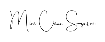 Create your official email sign-off with Mike Chan Synfini name in Andilay-7BmLP style. Crisp, clean, and perfectly legible across all screens. Mike Chan Synfini signature style 4 images and pictures png