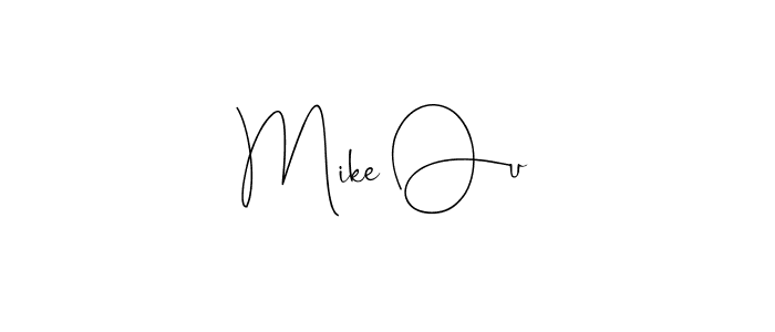 if you are searching for the best signature style for your name Mike Ou. so please give up your signature search. here we have designed multiple signature styles  using Andilay-7BmLP. Mike Ou signature style 4 images and pictures png