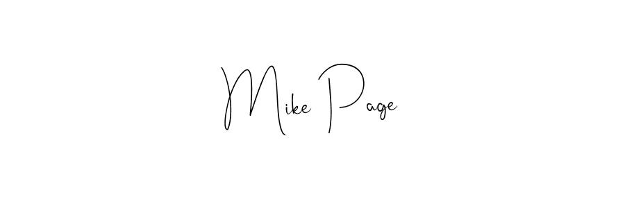Create a beautiful signature design for name Mike Page. With this signature (Andilay-7BmLP) fonts, you can make a handwritten signature for free. Mike Page signature style 4 images and pictures png