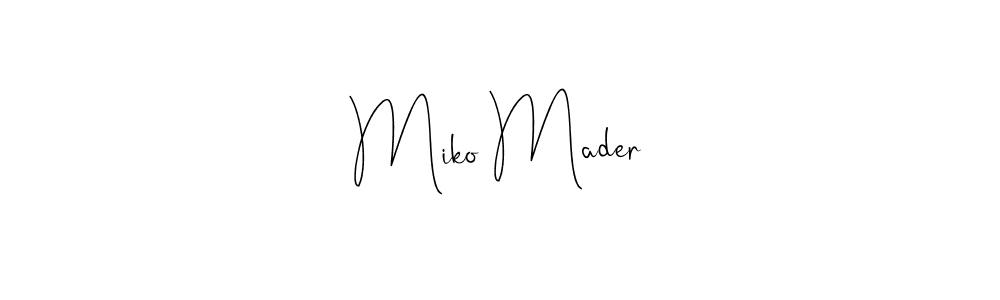 Here are the top 10 professional signature styles for the name Miko Mader. These are the best autograph styles you can use for your name. Miko Mader signature style 4 images and pictures png