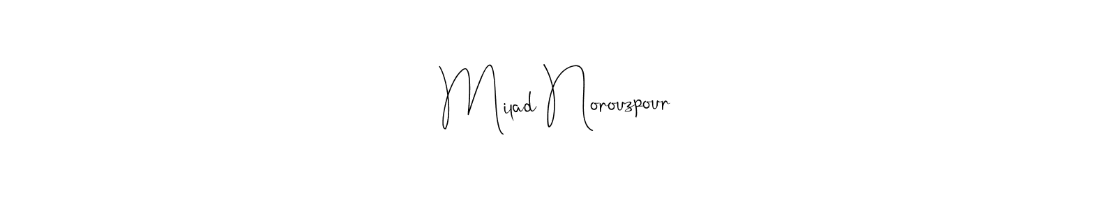You can use this online signature creator to create a handwritten signature for the name Milad Norouzpour. This is the best online autograph maker. Milad Norouzpour signature style 4 images and pictures png