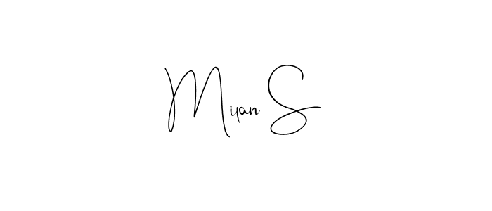 Make a beautiful signature design for name Milan S. Use this online signature maker to create a handwritten signature for free. Milan S signature style 4 images and pictures png