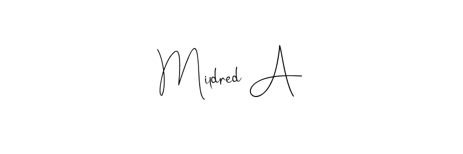 How to Draw Mildred A signature style? Andilay-7BmLP is a latest design signature styles for name Mildred A. Mildred A signature style 4 images and pictures png