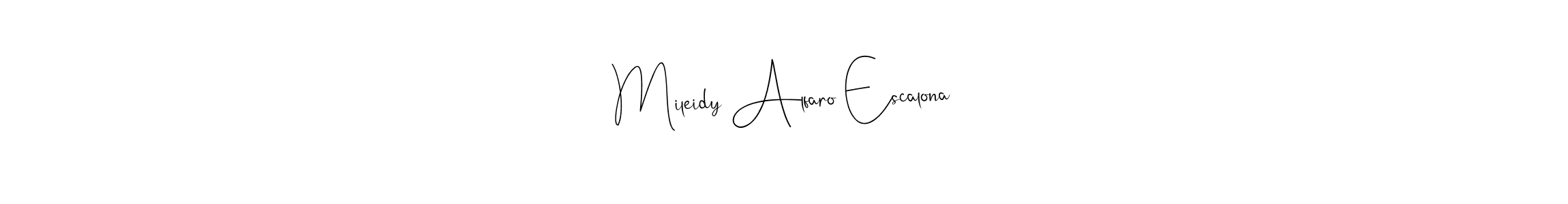 The best way (Andilay-7BmLP) to make a short signature is to pick only two or three words in your name. The name Mileidy Alfaro Escalona include a total of six letters. For converting this name. Mileidy Alfaro Escalona signature style 4 images and pictures png