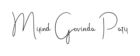 The Andilay-7BmLP handwriting style adds charm and authenticity to name Milind Govinda Patil. A wonderful choice for personal thank-you notes. Milind Govinda Patil signature style 4 images and pictures png