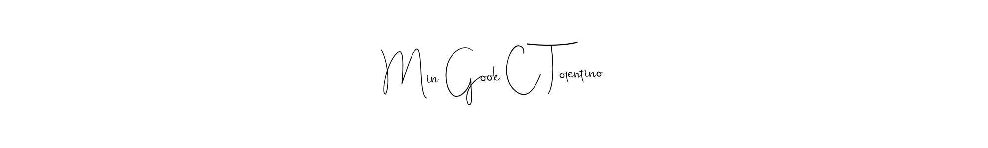 Min Gook C Tolentino stylish signature style. Best Handwritten Sign (Andilay-7BmLP) for my name. Handwritten Signature Collection Ideas for my name Min Gook C Tolentino. Min Gook C Tolentino signature style 4 images and pictures png