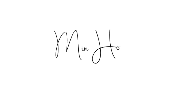 Also we have Min Ho name is the best signature style. Create professional handwritten signature collection using Andilay-7BmLP autograph style. Min Ho signature style 4 images and pictures png