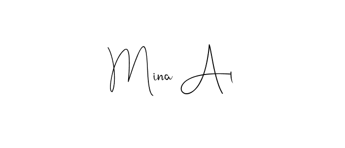 The best way (Andilay-7BmLP) to make a short signature is to pick only two or three words in your name. The name Mina Al include a total of six letters. For converting this name. Mina Al signature style 4 images and pictures png